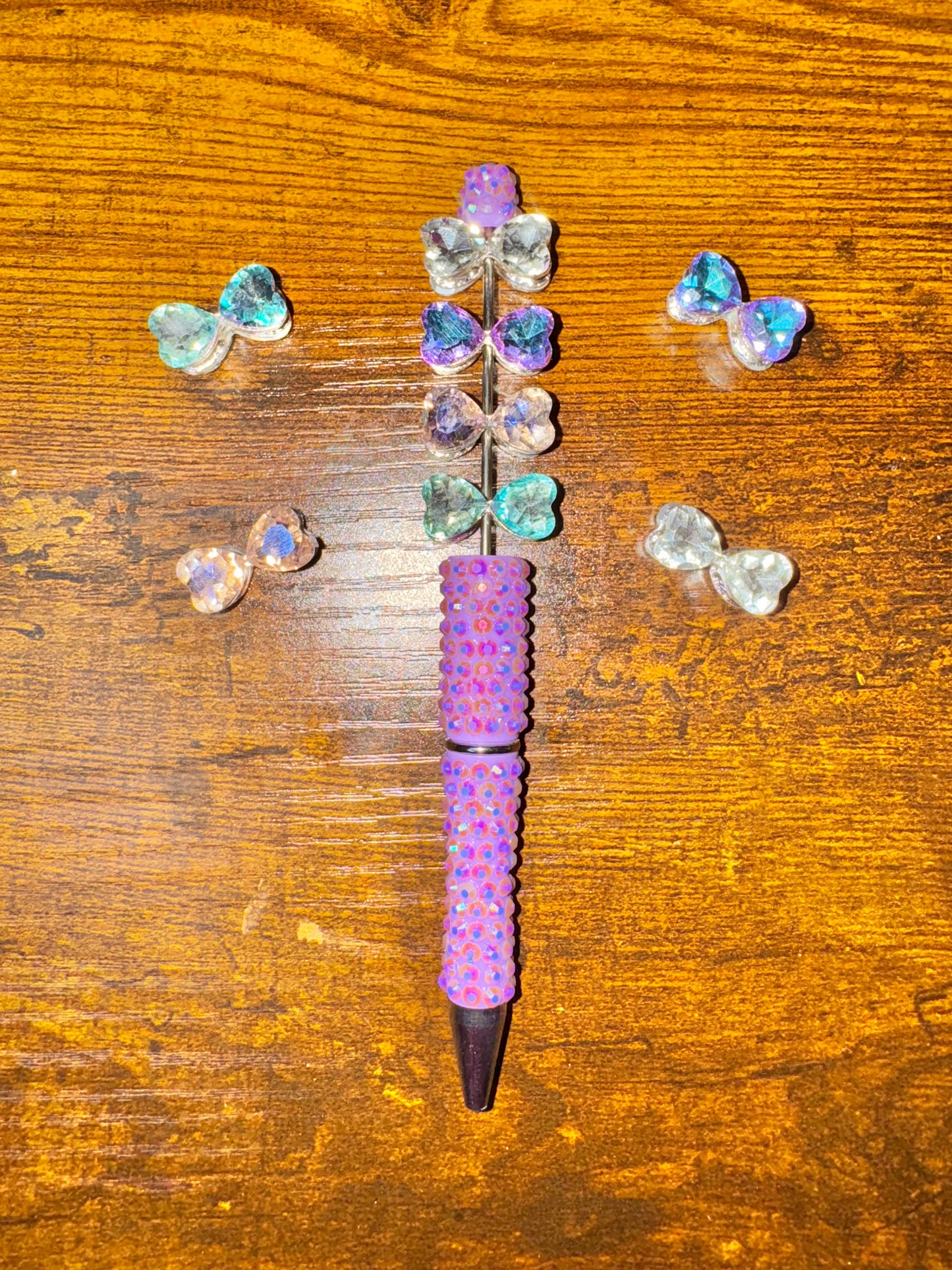 Rhinestone Heart Bow