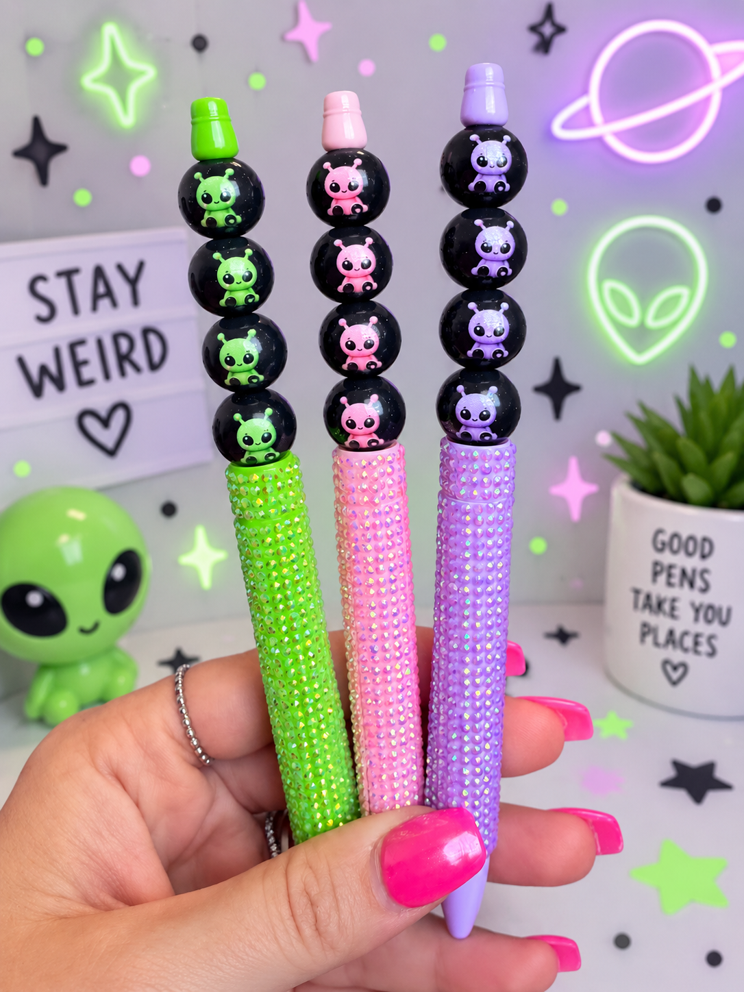 Cosmic cuties 15mm silicone beads - exclusive collab