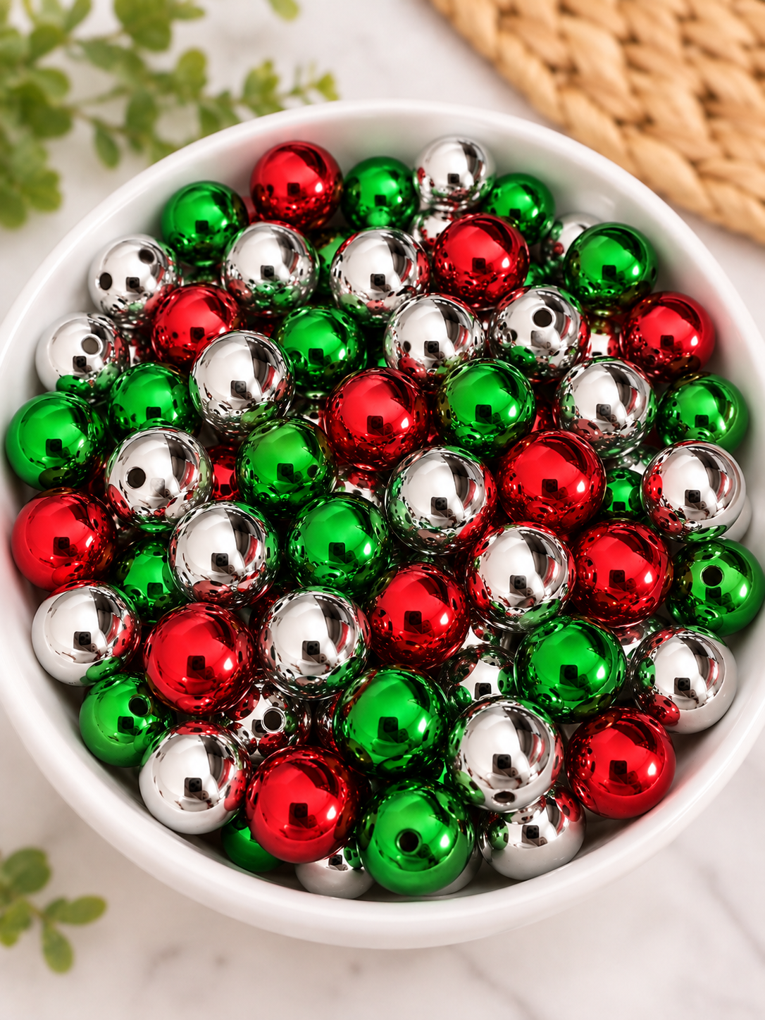 16mm Metallic Acrylic Bead