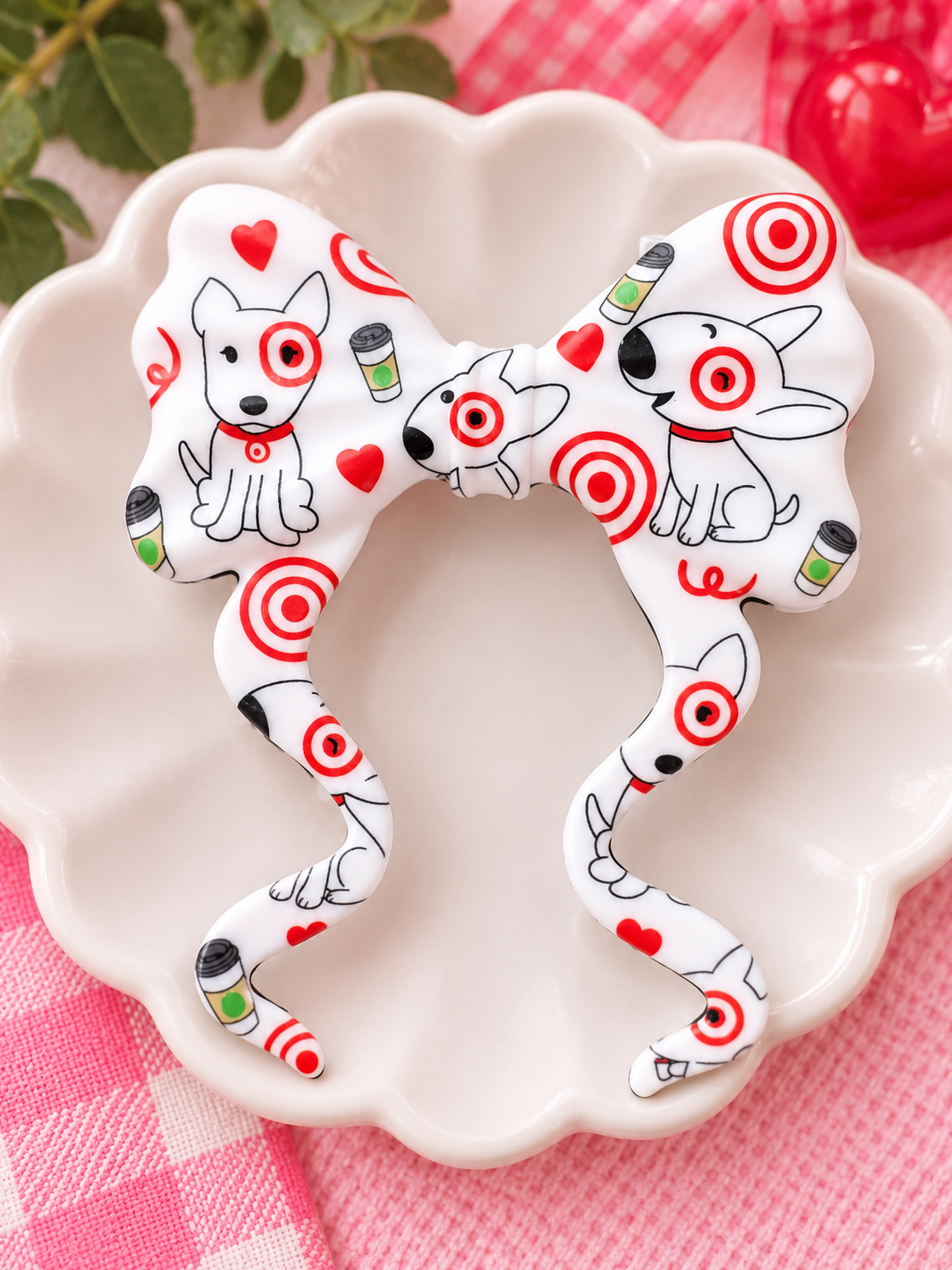 Target Printed Silicone Jumbo Bow