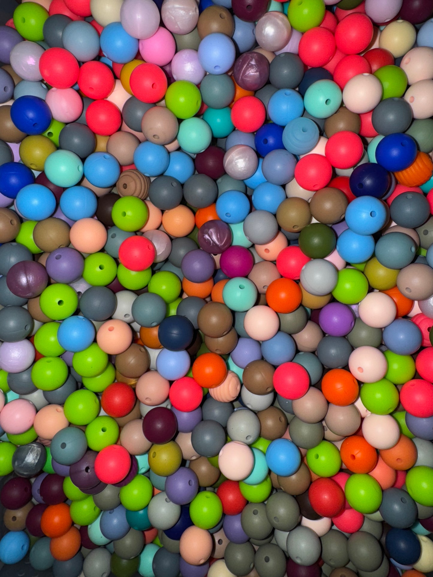 Solid 15MM Silicone bead destash
