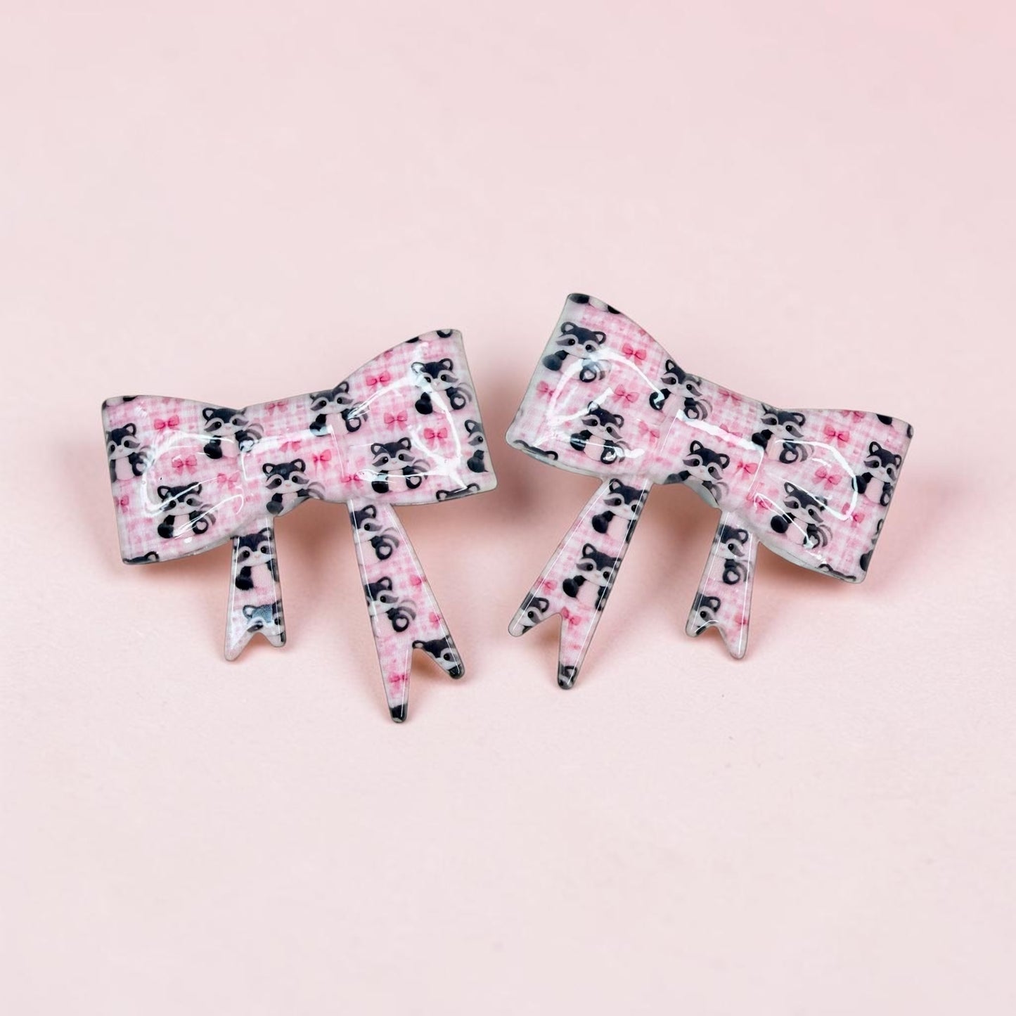 Riley the raccoon big bow focal - exclusive collab