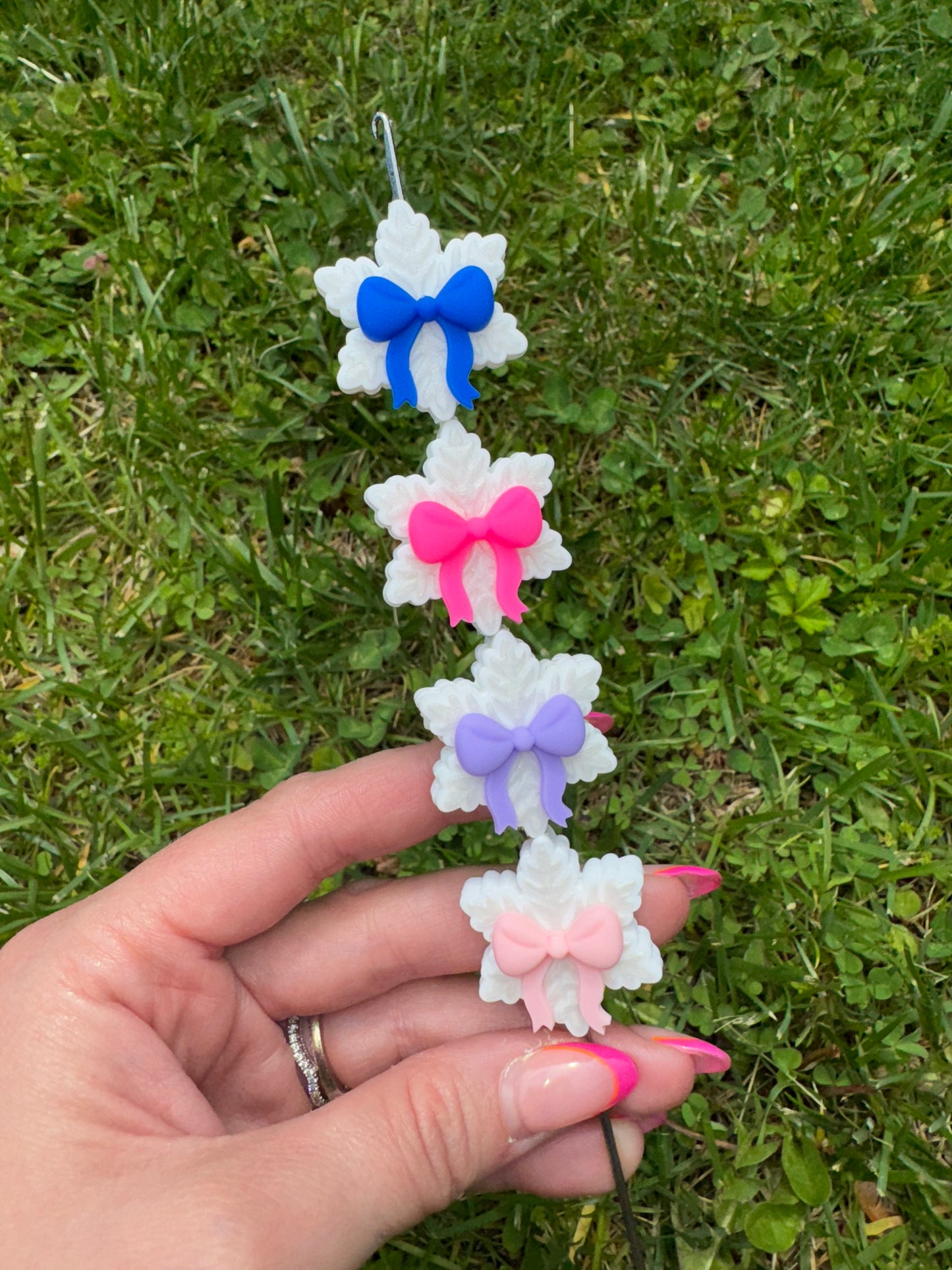 3D Snowflake ❄️ with bow focal - exclusive collab