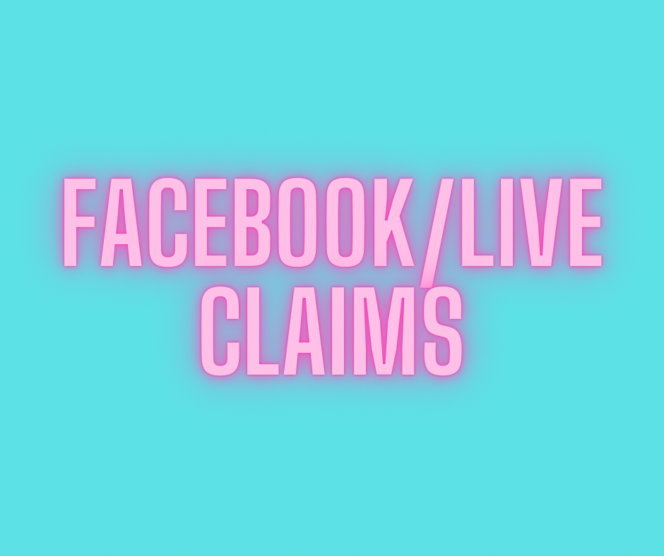 Facebook/Live Claims