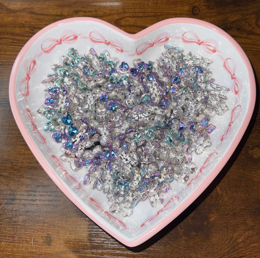 Rhinestone Heart Bow