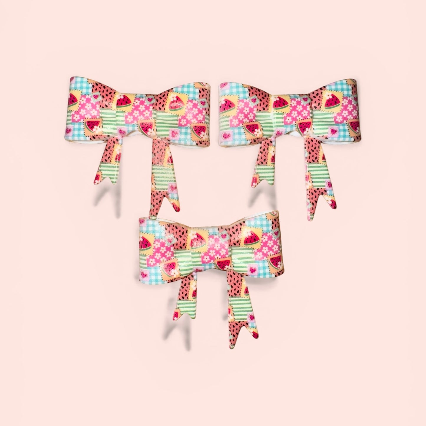 Watermelon patch big bow focal