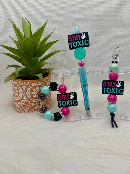 Stay Toxic Matching Pen Set