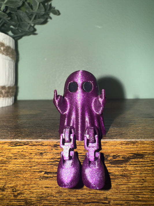 Purple glitter middle finger ghost 👻- 3D printed