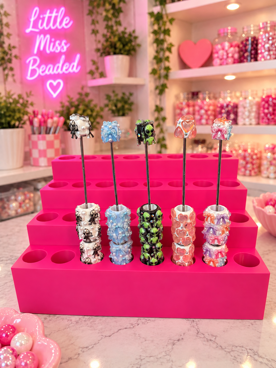 32 Slot - Pen Tiered Display Stand
