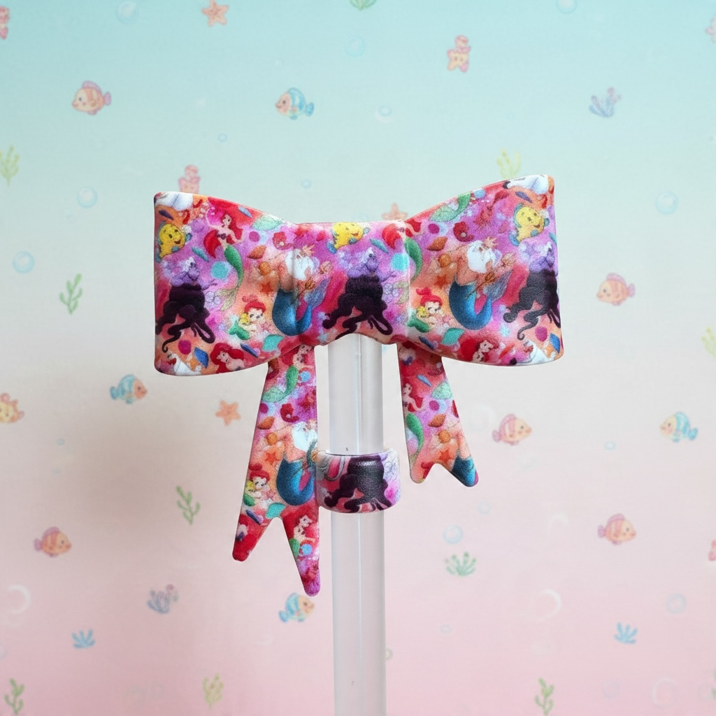 Under The Sea Straw Topper Bow