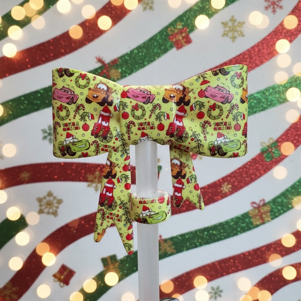 Radiator Springs Straw Topper Bow