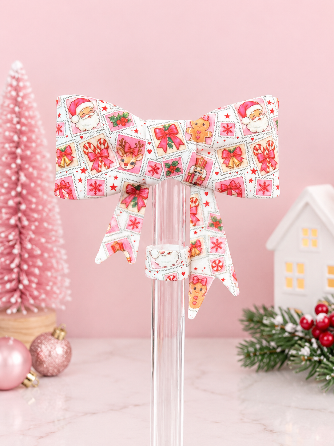 Christmas Postage Cuties straw topper - exclusive collab