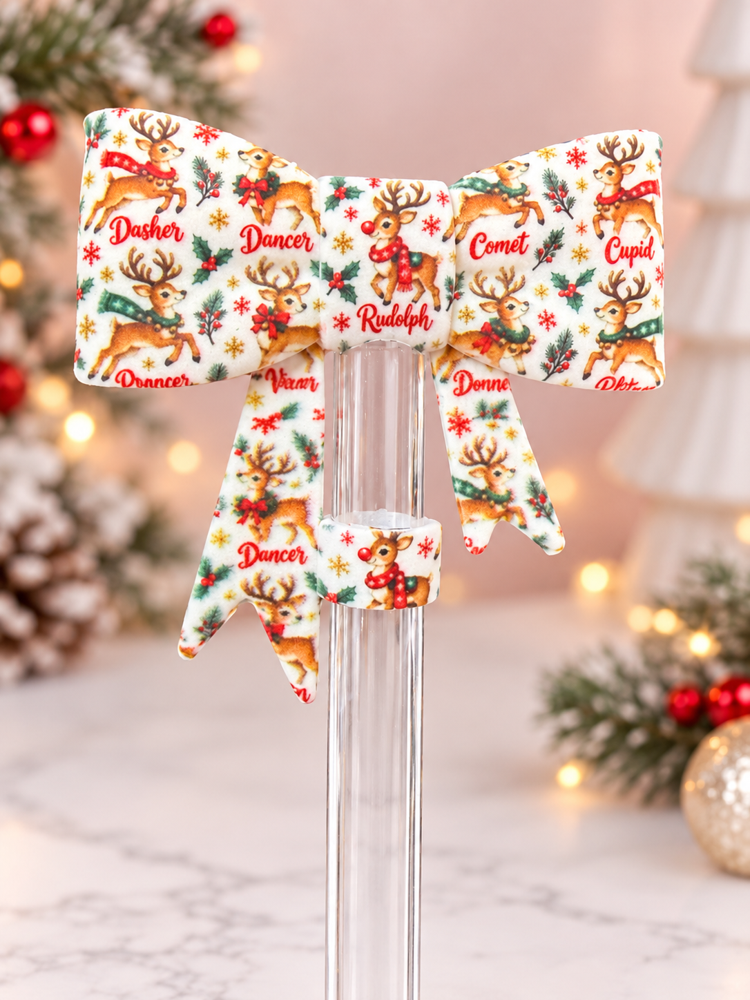 Reindeer Games straw topper - exclusive collab
