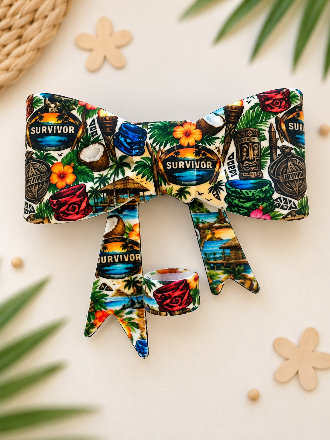 Survivor straw topper bow - exclusive