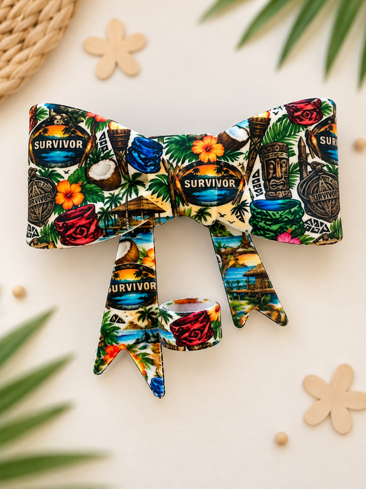 Survivor straw topper bow - exclusive
