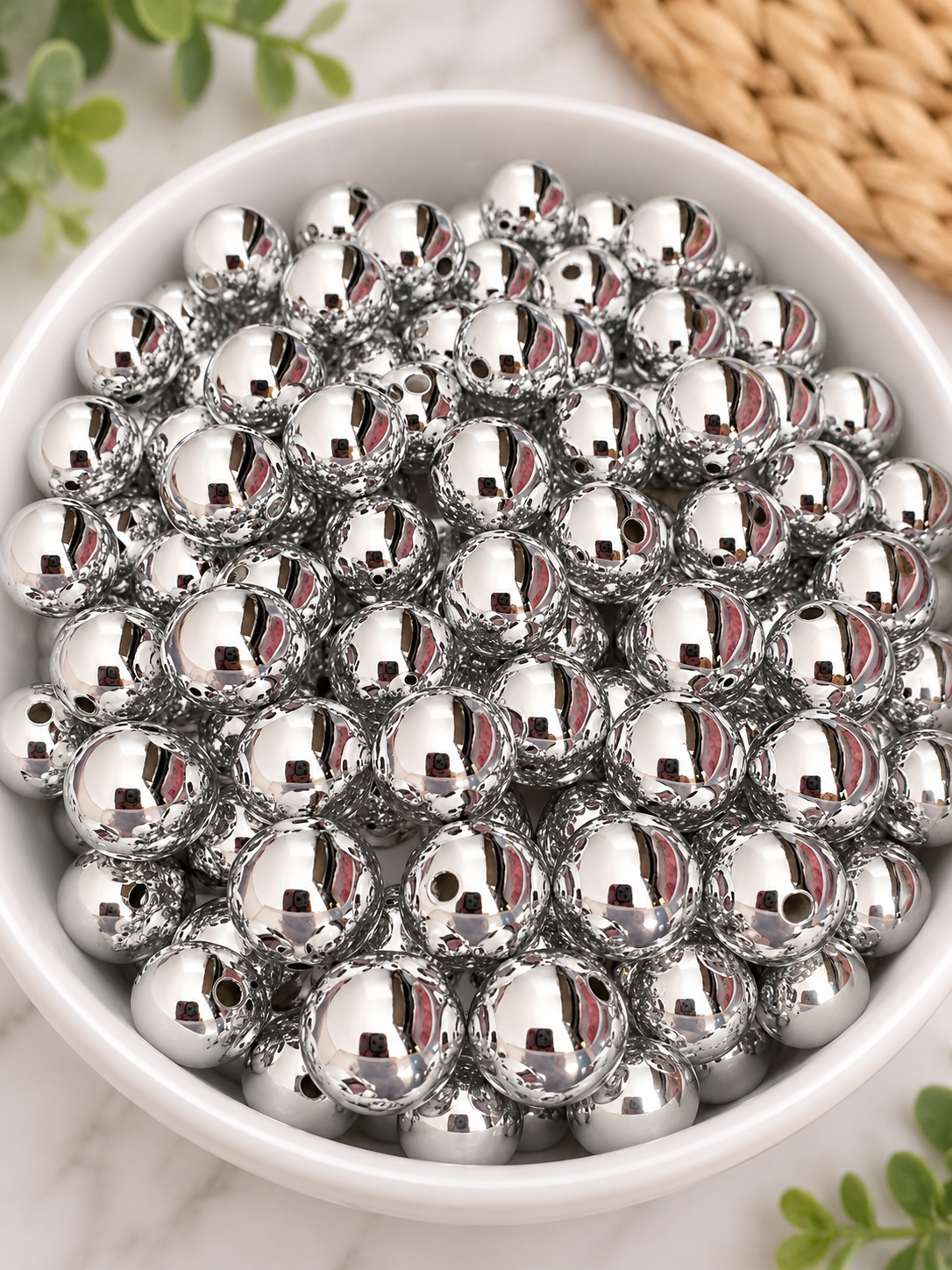 16mm Metallic Acrylic Bead