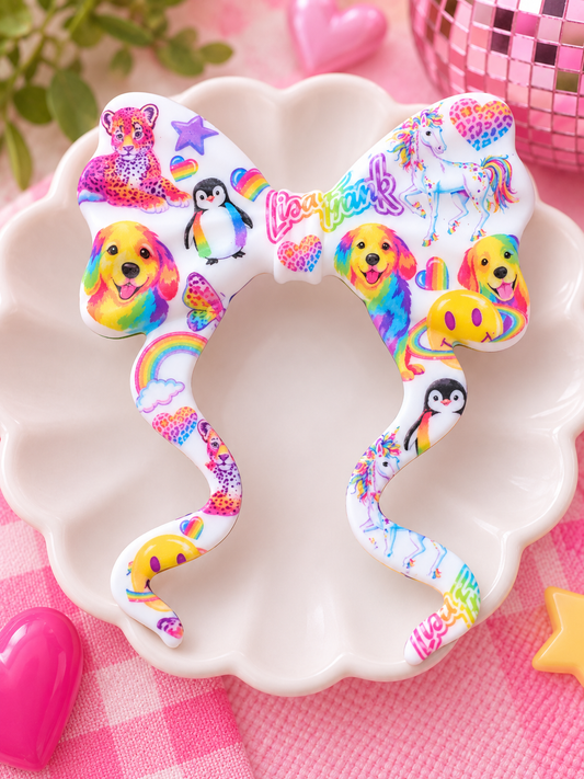 Lisa Frank Printed Silicone Jumbo Bow