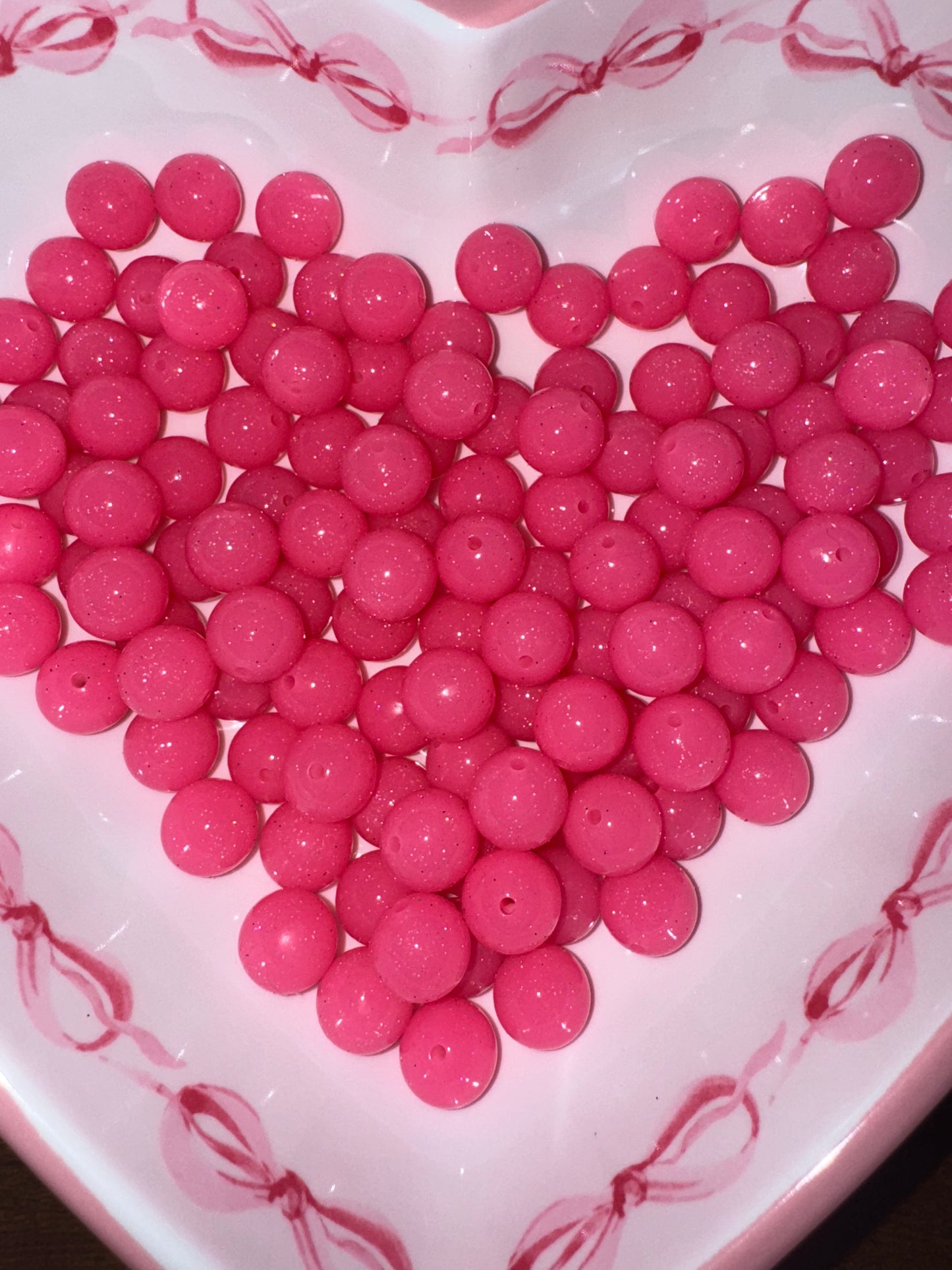 15MM Glossy Glitter Jelly Silicone Beads