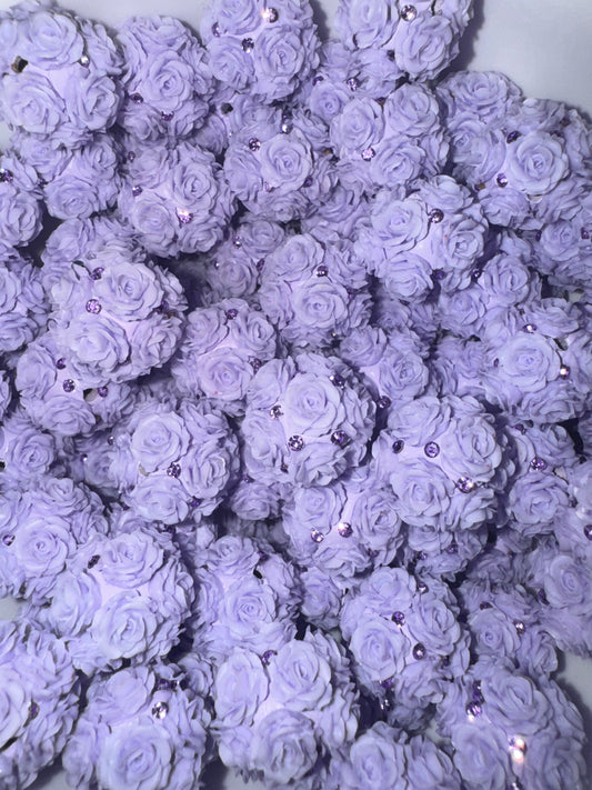 20MM Soft purple rose beads