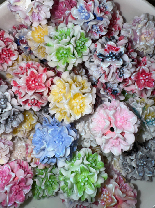 24MM Luminous Lily clay beads - 5 pack