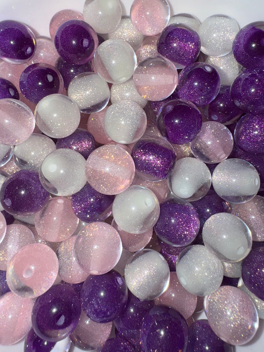16MM Acrylic glitter beads - 5 pack