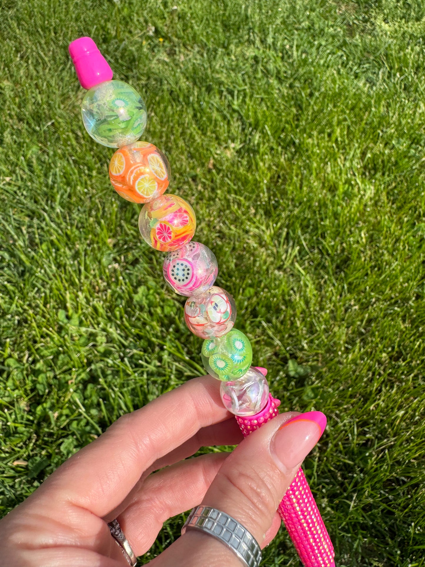 16mm acrylic fruits beads - 5 pack