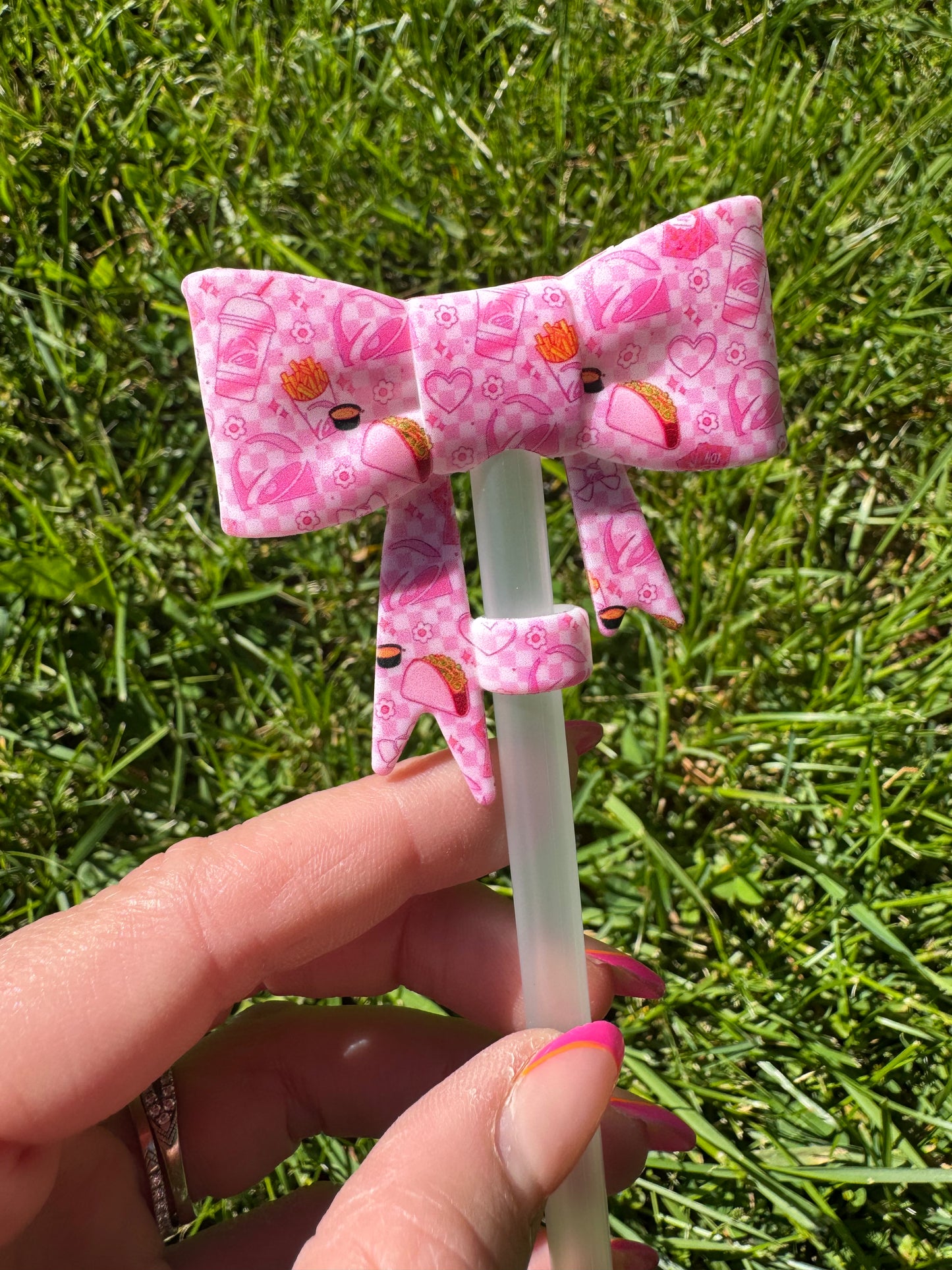 Taco 🌮 Bell straw topper bow