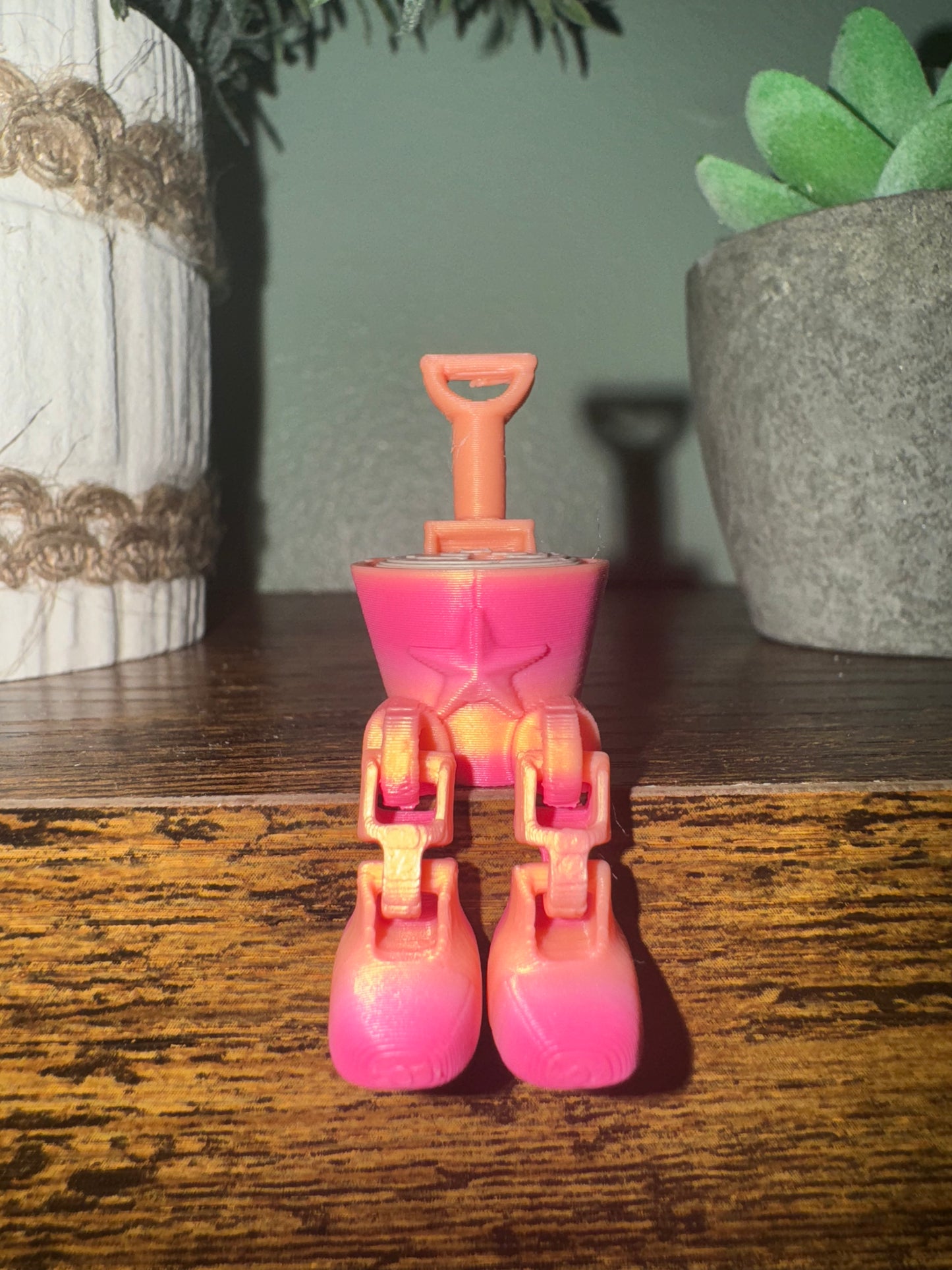 Sand bucket crazy leg - 3D printed