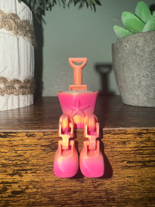 Sand bucket crazy leg - 3D printed