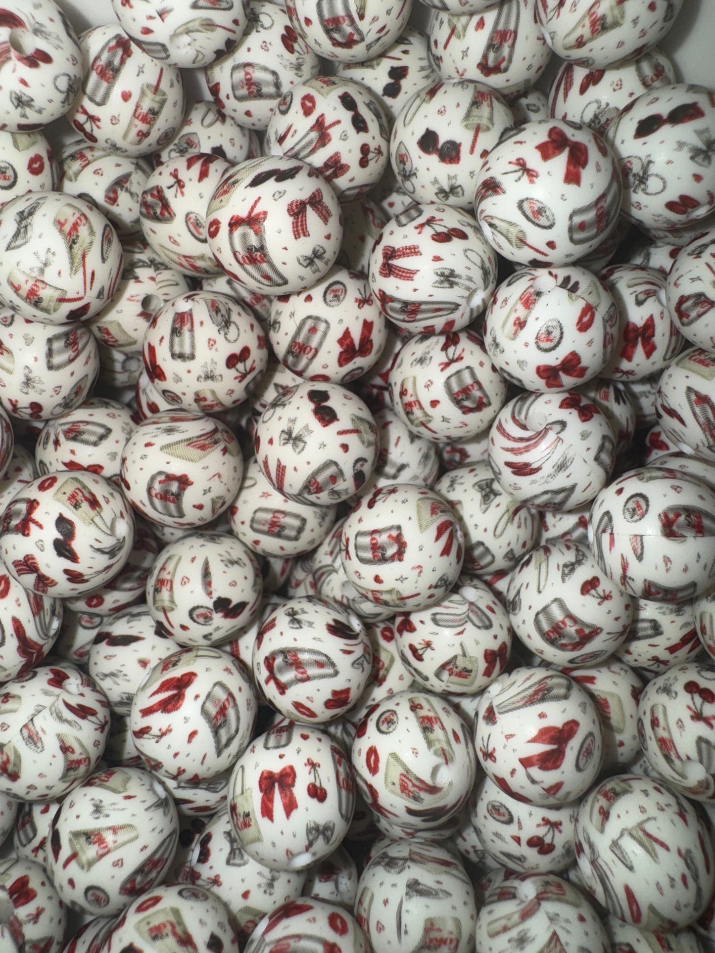 15mm Diet Coke printed silicone bead - exclusive collab