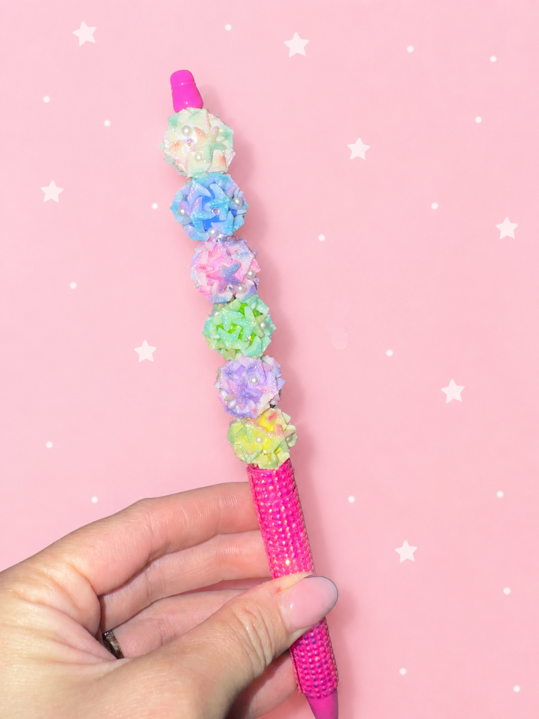 20mm acrylic (soft) starfish beads - 5 pack