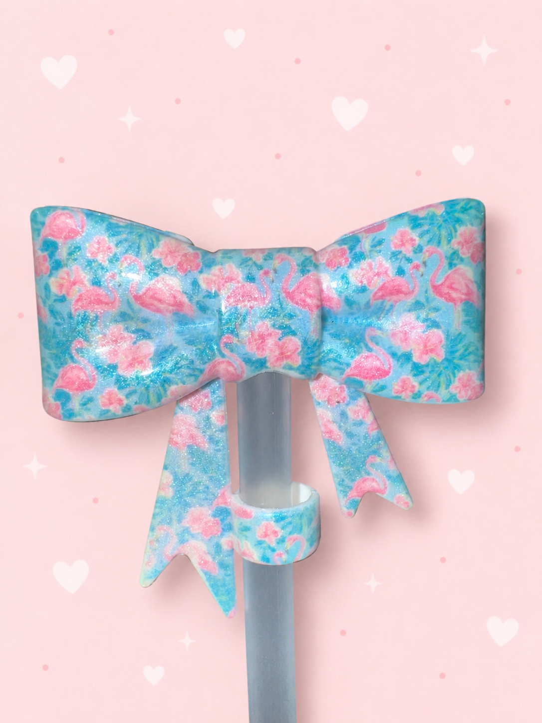 Flamingo 🦩 paradise straw topper bow - exclusive