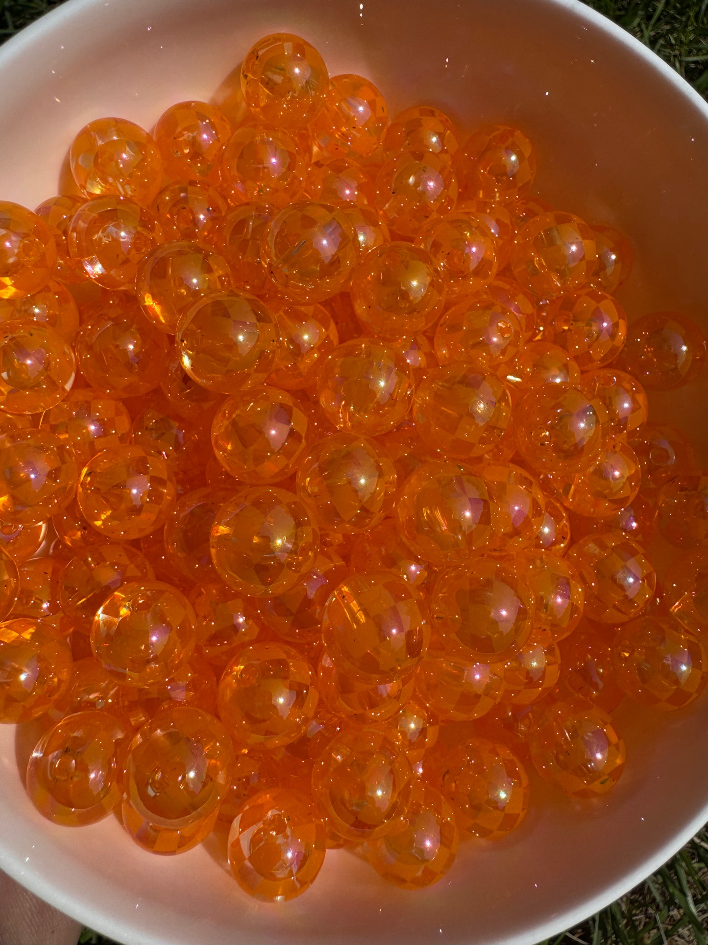 16MM Checkered acrylic beads