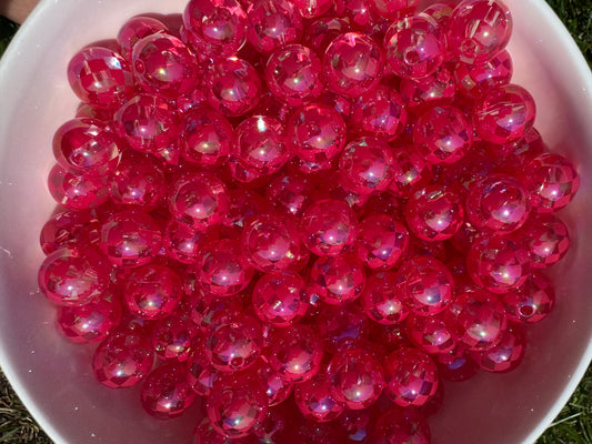 16MM Checkered acrylic beads