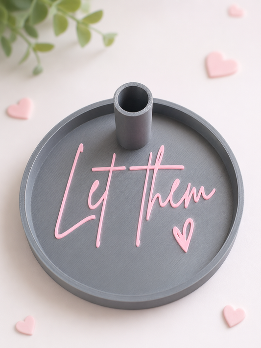 Let Them - 3D printed beaded pen tray